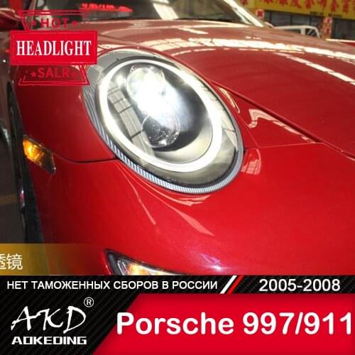 For Car Porsche 997 Head Lamp 2005-2008 Car Accessory Fog Lights Day Running Light DRL H7 LED Bi Xenon Bulb 911 Headlights