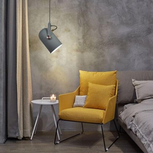 Grey Pendant Lights Bar Modern Pendant Lighting Kitchen Island Light Study Bedroom Home Pendant Room Ceiling Lamp Include Bulb