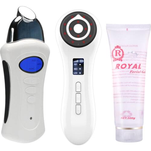 Microcurrent Facial Massager Cool&Hot Vibrate Electric Gua Sha Board Red Blue Light Therapy Scraping Plate Face &Body Lifting