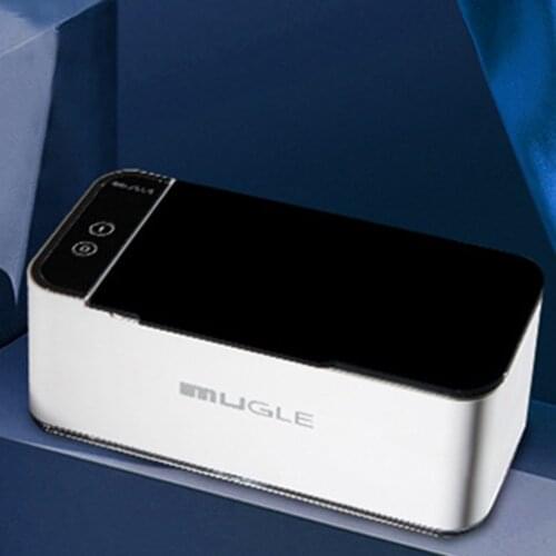 Ultrasonic Jewelry Cleaner Bath Tank Coins Glass Ring Cleaning Machine White