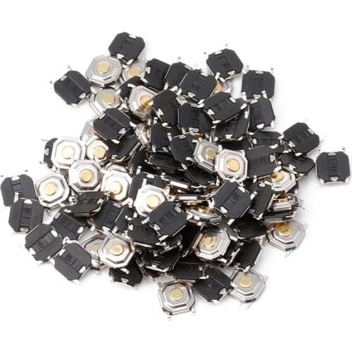 50LB 100 x Waterproof Microswitch Tactile Tact Push Button Switch Momentary SMD 4 Pin