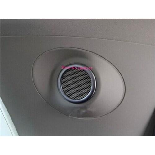 Top quality For Ford EDGE 2015 2016 2017 car Styling sticker Inside Audio Speak Sound Cover Ring circle lamp trim parts 2pcs