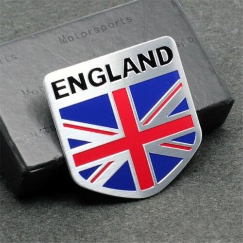 3D aluminum ENGLAND letter Emblem Badge Decal Car sticker British flag union jack nation car-styling For subaru Volvo ford skoda