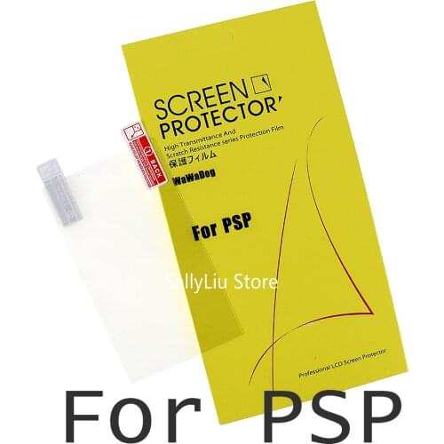 60pcs Clear LCD Screen Protector W/ Clean Cloth For PSP 1000 2000 3000 Protective Film Guard ChengChengDianWan