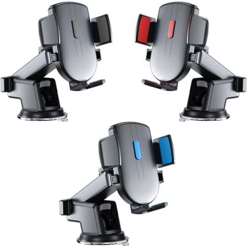 Car Mobile Phone Bracket Universal 360-degree Rotating Holder ABS Expandable Cell Phone Bracket Silicone Suction Cup Clip