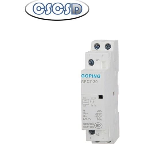 1pcs Household small AC contactor CT-20A 1P/2P 220V single phase rail high power relay din rail small ac contactor