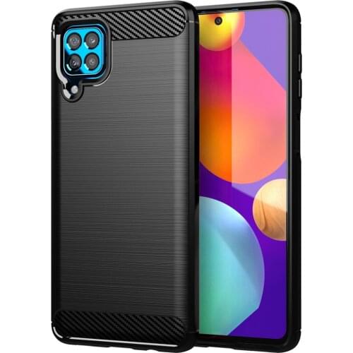 For Samsung Galaxy M62 Case Luxury Carbon Fiber Skin Soft Silicone Cover Case For Samsung M62 M 62 SamsungM62 Phone Cases