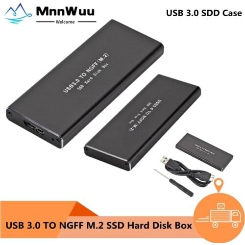 USB 3.0 M2 SSD Case USB3.0 to M.2 NGFF External Solid State Drive Enclosure SSD Box Support 2230 2242 2260 2280 Hard Disk