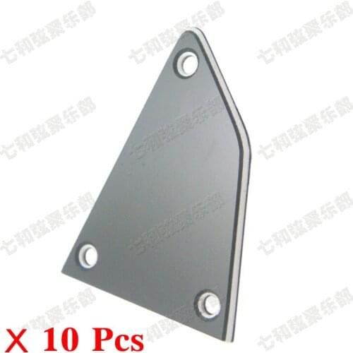 10 Pcs Black Plastic Truss Rod Cover For Acoustic Electric Bass Guitar (HA-1008-2)