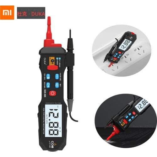 Xiaomi DUKA LCD Digital High Precision Multimeter Pen Flashlight Non-contact Detection Sound Light Screen Alarm Easy Measurement