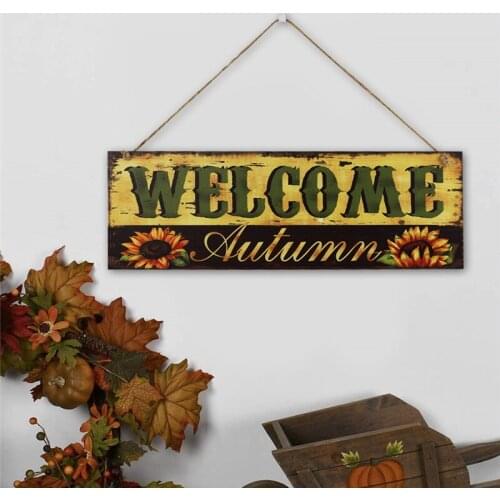 Beach Home Signs Wood Wall Plaque Wooden Signs Harvest Festival Welcome Decor Hanging Plate for Beach House Home Bedroom Decor