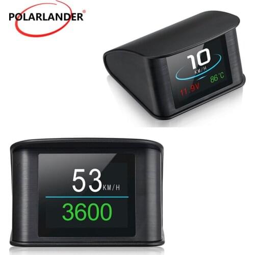Temperature Gauge Diagnostic Heads Up Consumption Data Digital speedometer P10 2.2 Inch HUD Display OBD 2 smart computer