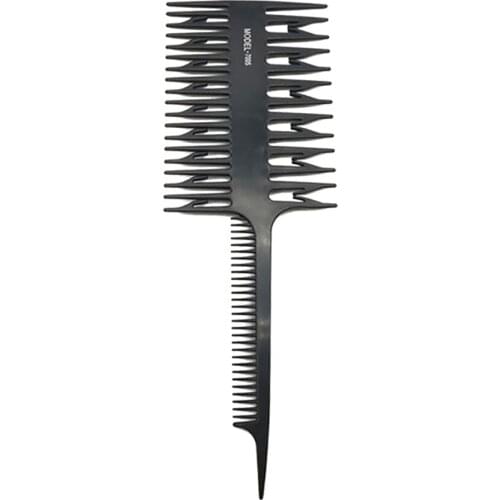 Double Sided Big Tooth Comb Fish Bone Shape Hair Dyeing Sectioning Comb Brush Pro Salon Hair Care Styling Tool