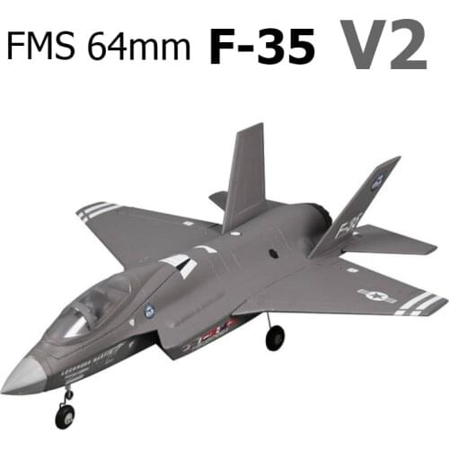 FMS 64mm F35 F-35 V2 Lightning Ducted Fan EDF Jet EPO RC Airplane Scale Modern Fighter Model Hobby Plane Aircraft Avion PNP