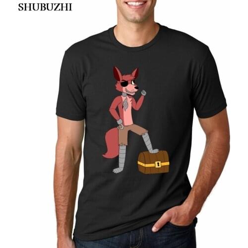 Cute FNAF Plush Foxy T Shirts mens Hip Hop T-Shirt Children 100% Cotton O-Neck tshirts Man kids Brand garment Teenage Boys
