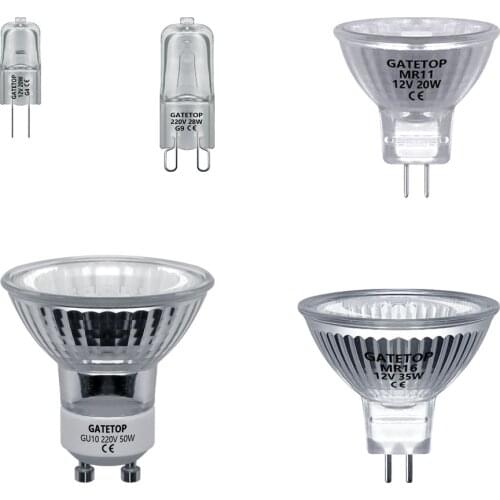 Hot Sale Halogen Lamp 20W 30W 35W 50W GU10 MR11 MR16 220-240V 12V Crystal Chandelier Home Decoration GU5.3
