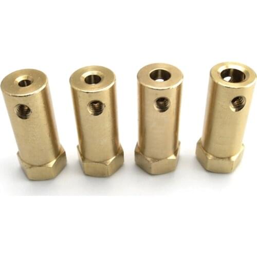 2pcs M4 side thread hole sleeve nut 3/4/5/6mm inside diameter extended hexagonal coupling sleeves nuts