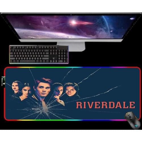 RGB Riverdale XXL Mouse Pad Mousepad Keyboard Pad LED Mause Pad No-slip with Backlit Tapis De Souris Mouse Mat Alfombrilla Raton