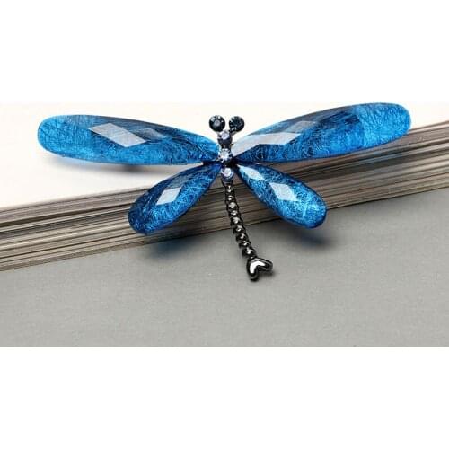 Creative Crystal Dragonfly Brooch womens clothing accessories silk scarf button pin suit accessories