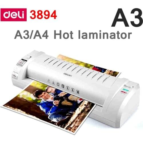 [ReadStar]Deli 3894 hot pouch laminator 220VAC A3/A4/A5 size photo documents laminator temprature gear with ungency stop