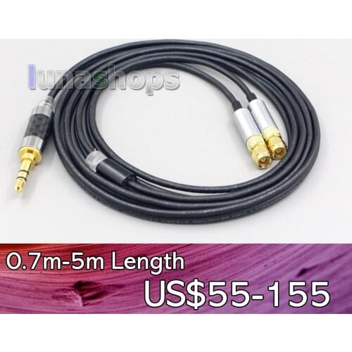 LN007144 2.5mm 3.5mm 4.4mm XLR Black 99% Pure PCOCC Earphone Cable For HiFiMan HE400 HE5 HE6 HE300 HE4 HE500 HE6
