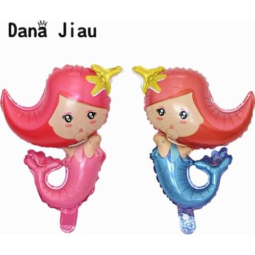 Mini 50*40cm Mermaid Balloons childrens Birthday Party Decoration Wedding Ocean Animal Princess Balloons Christmas Gifts Toy