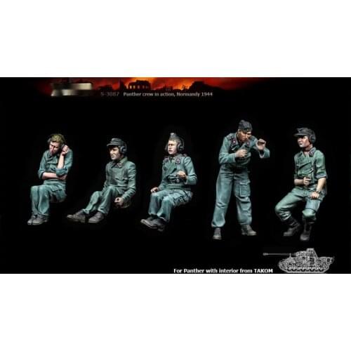 1:35 Resin Soldier Model Model World War II Tank Soldier 5 Pack No. M368