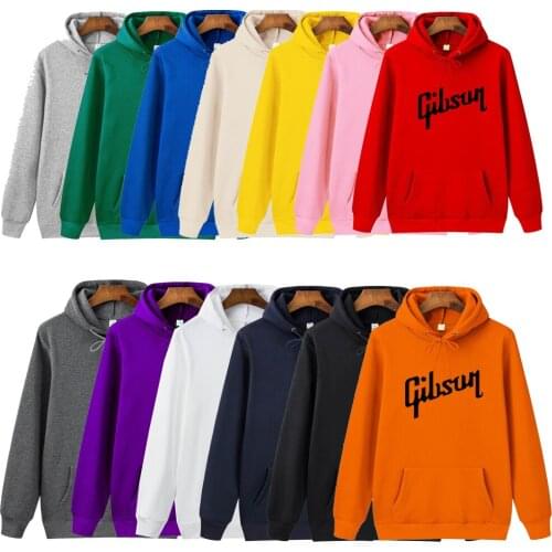 Fashion Jogger Hoodie Mens Loose Hooded Sweater Gibson Ringer Guitar Rock Mens and Womens Hoodie