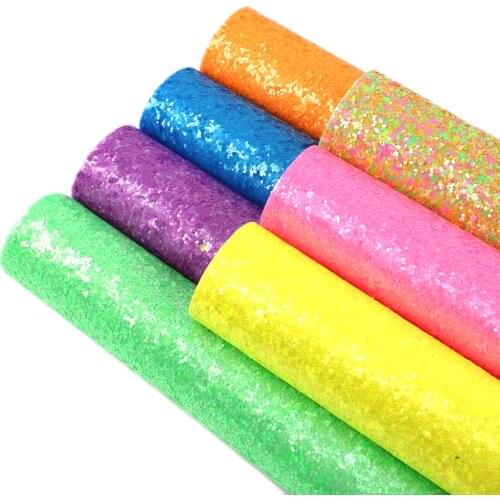 New 20*33cm Plain Chunky Glitter Faux Synthetic Leather For Bow-knot bags Wallet Phone Case Scrapbook DIY,c8091