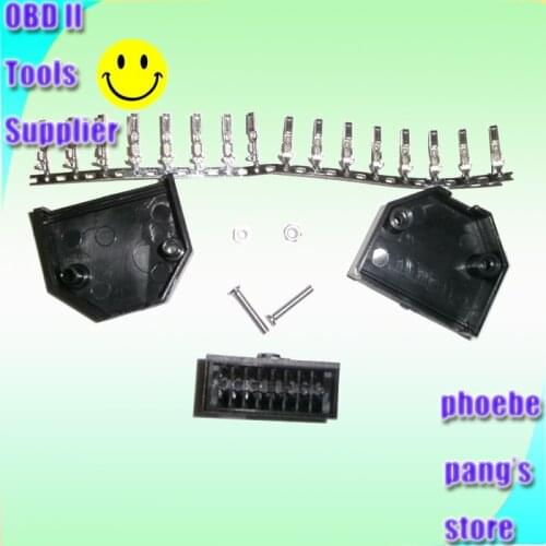 New Arrival! Wholesale OBD/OBD2/OBD II/EOBD/EOBD2 OBDII Female Connector Plug 16pin Adapter 100pcs