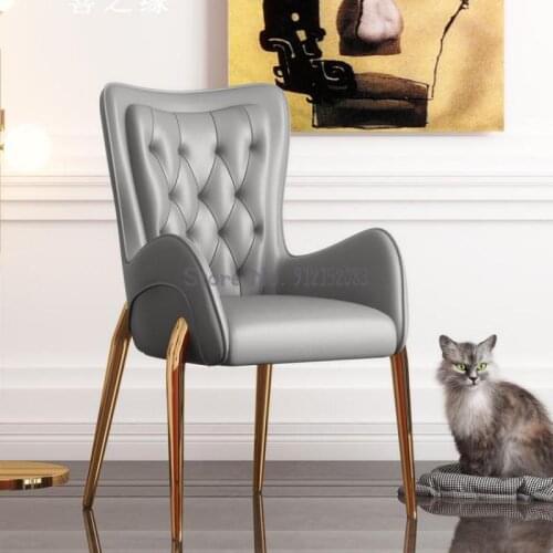 Postmodern Light Luxury Dining Chair Italian Recliner Leisure Book Chair Makeup Chair Tiger Chair Conference Simple Ins Sofa Cha
