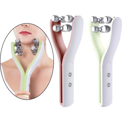 Hand-Held Electric Facial Massager V Face Roller Lifting Rod Face-Lifting Device Double Chin Firming Shaping Face Skin Care