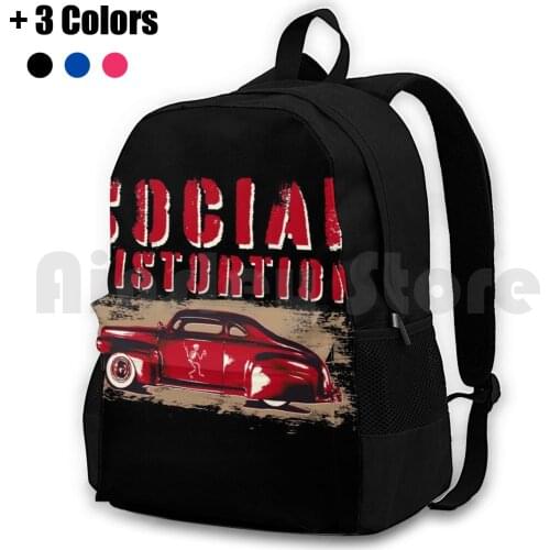 Social Distortion Outdoor Hiking Backpack Waterproof Camping Travel Social Distortion Musicband Music Band Legends