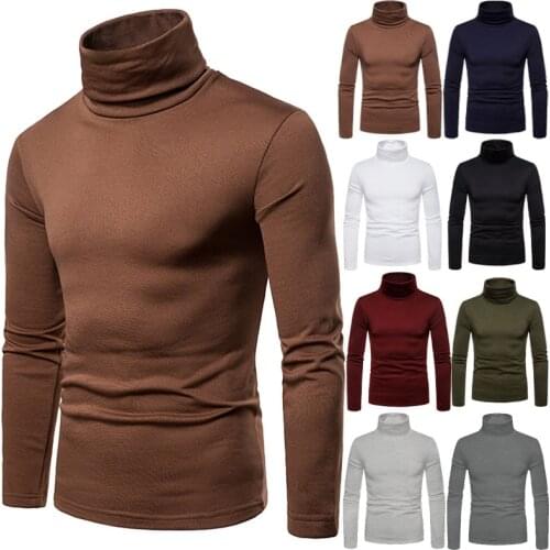 Autumn Winter Knitted Sweater Men New Casual Slim Knitwear Pullover Men Comfort Thin Turtleneck Sweaters Solid Jumper Pull Homme