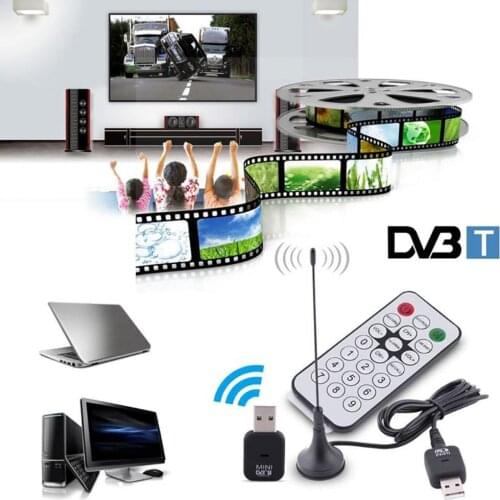 USB 2.0 Mini Digital DVB-T HDTV Tuner Receiver Dongle Stick Remote Control for TV