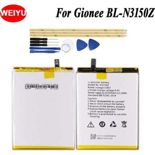 WEIYU For Gionee BL-N3150Z Phone Battery For Gionee BL-N3150Z 3150mAh Hight Capacity Top Quality Replacement Batteries +Tools