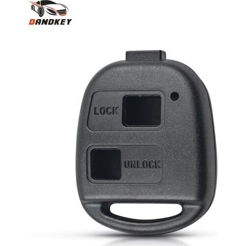 Dandkey Fob 2/3 Buttons Replacement Remote Key Shell For Toyota Yaris Prado Tarago Camry Corolla Land Cruiser No Logo