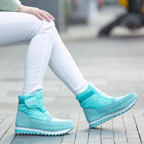Women winter boots 2021 fashion warm plush Candy colors winter shoes women waterproof snow boots non-slip lovers out door shoes