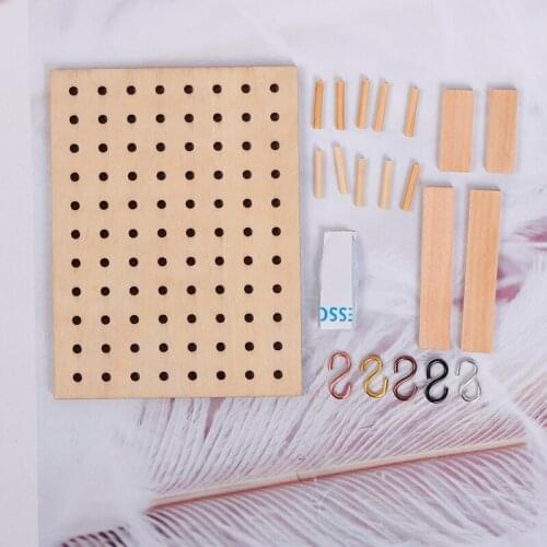 1 Set 1:12 Dollhouse Miniature Wooden Hole Board Storage Rack Furniture Accessories Doll House Toys for Children