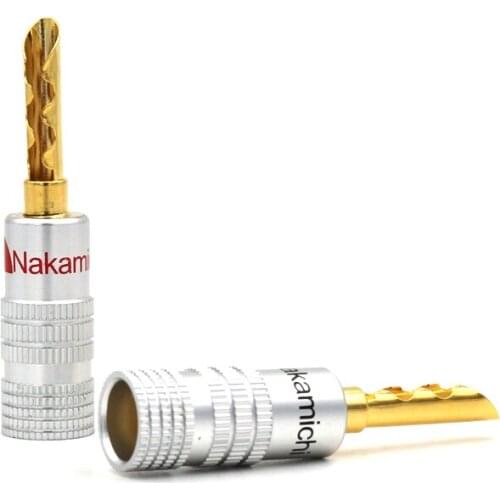 10pcs Nakamichi banana plug connector, banana jack,for Speaker Cable