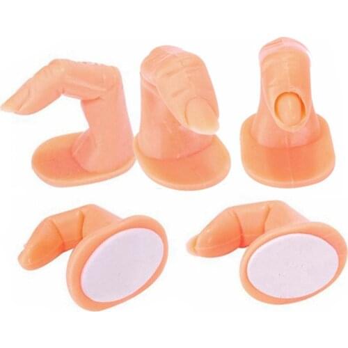 10pcs Plastic Practice Fake Finger Nail Art Model Finger Tool Adjustable DIY Acrylic UV Gel Manicure Nail Tools For Training