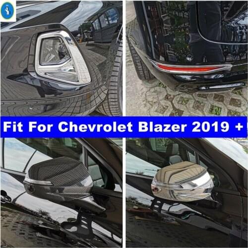 ABS Chrome / Carbon Fiber Rearview Mirror / Front / Rear Fog Lamps Cover Trim For Chevrolet Blazer 2019 - 2021 Accessories Coche