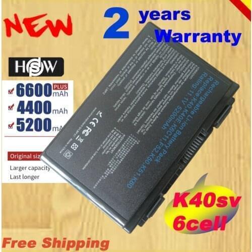 Special price Laptop Battery for Asus A32-f82 K50id K50AF K51AC K51AB K51AE K40in k50in K40ij K40 K50ij k50c K60ij fast shpping