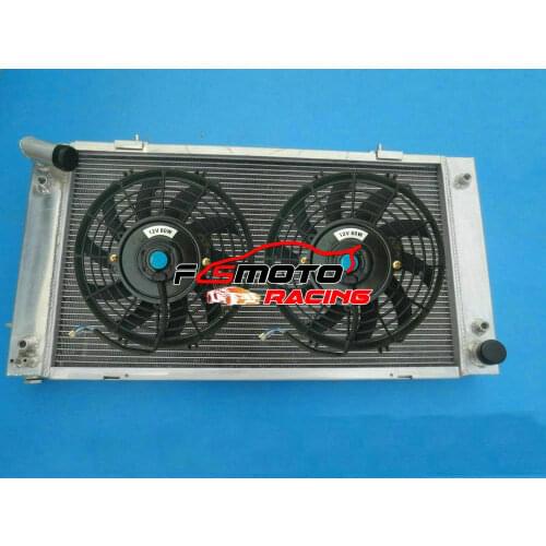 Aluminum Radiator +Fans For Land Rover Discovery Range Rover Series 1 3.9 4.0 V8 1989-1998