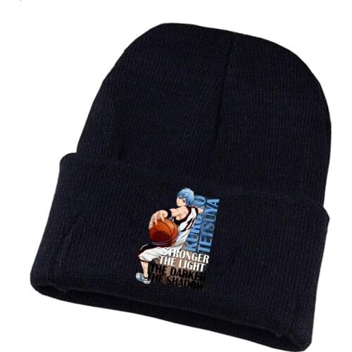Anime kuroko no basket Knitted hat Cosplay hat Unisex Print Adult Casual Cotton hat teenagers winter Knitted Cap
