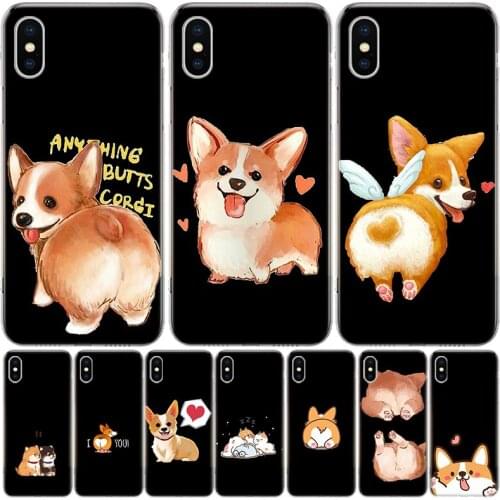 Sexy Cartoon Dog Ass Super Cute Corgi Phone Case For Iphone 11 12 Mini Pro XS Max XR X 8 7 6 6S Plus SE 2020 5 5S SE Cover Shell