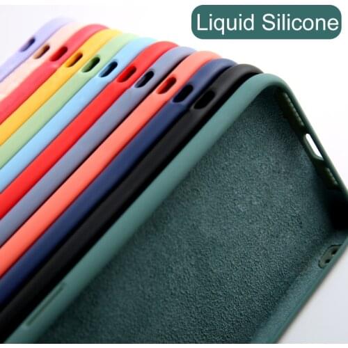Luxury Liquid Soft Silicone Case For iPhone 7 6 6s 8 Plus 5 5s SE X Xs 11 Pro Max XR Case Candy Color Capa Shockproof Back Cover