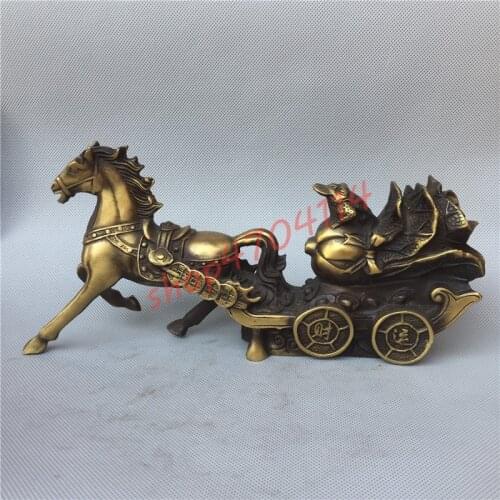 Pure copper, instant rich, horse-drawn cabbage ornaments, exquisite crafts, collections, decorations