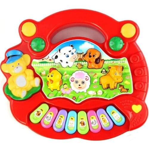 Early Education 1 Year Olds Baby Toy Animal Farm Piano Music Developmental Toys Baby Musical Instrument for Children & Kids Boys