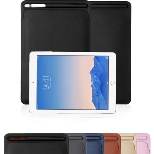 For iPad Pro 12.9 inch, New 2017 Premium PU Leather Sleeve Case Pouch Bag Cover with Pencil Slot for Pro12.9 2015